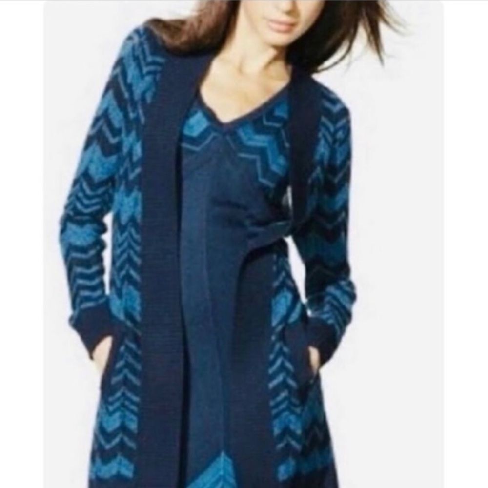 Missoni for Target Blue Chevron Women's Sweater cardigan, M